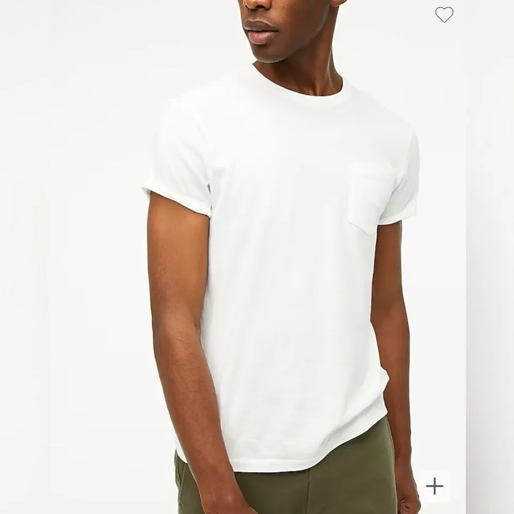 J. Crew Cotton‎ Washed Jersey Pocket Tee white XL NWT IN PACKAGE